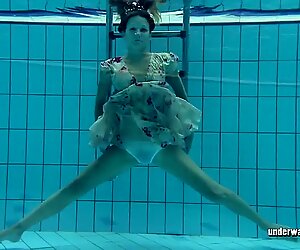Lucy Gurchenko Russian hairy babe in the pool naked